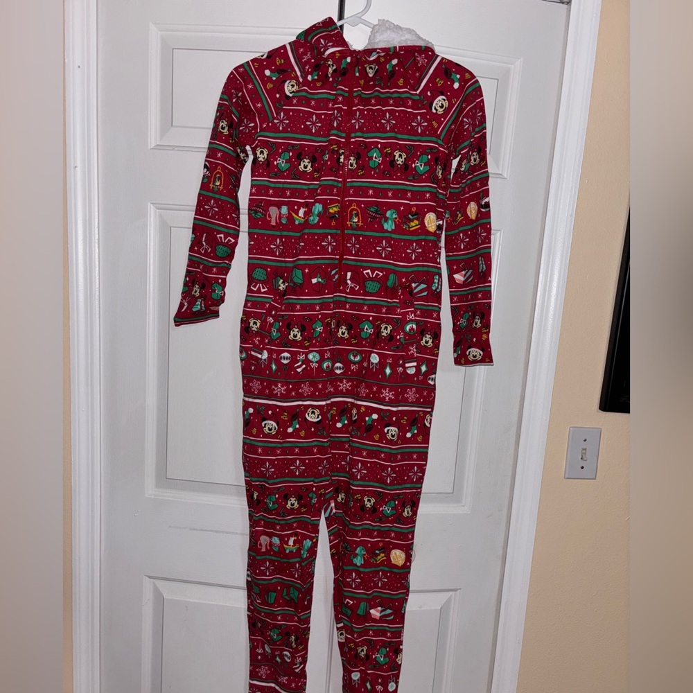 Disney Adult Holiday Minnie Mouse Onesie Pajama XS
